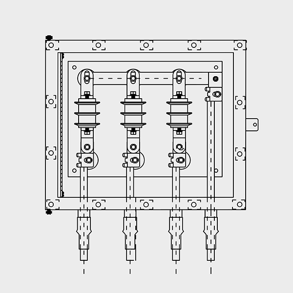 Three Phase Earthing Link Box with SVL for Single Cable electrical link box plan